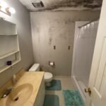 This image shows significant mold growing in a bathroom on the walls and ceiling - Independent Restoration Services - Built On Service - Steps to mold removal.